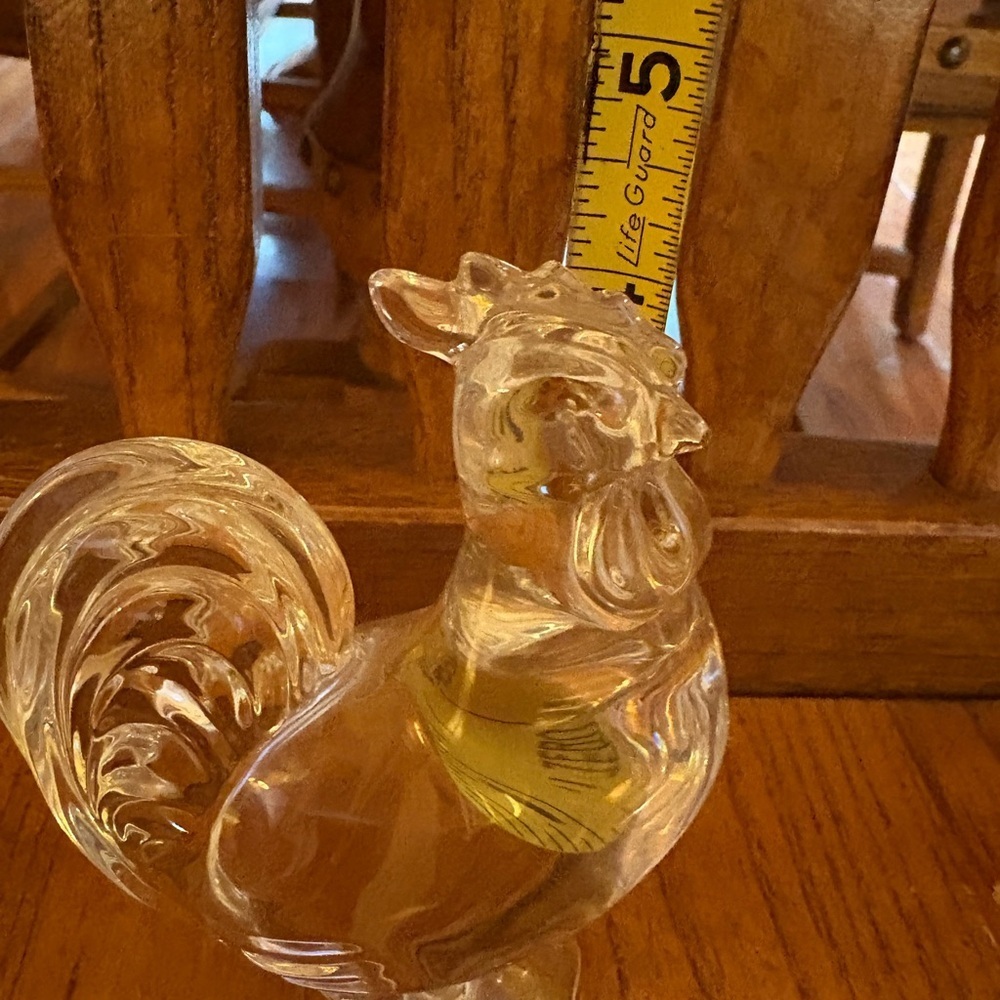 Baccarat France Crystal Rooster Figurine – 4” Zodiac Animal – Clear Signed - Picture 11 of 12